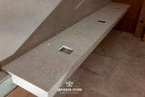 Столешница в ванну Etna Quartz Bianco Romano