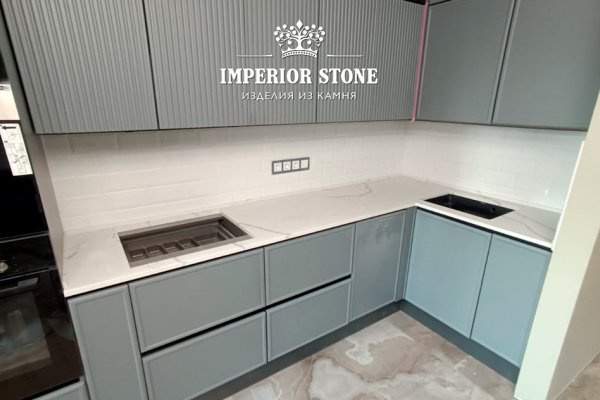 Каменная кухонная столешница IDS Stone Calacatta Rossano 8051 - фото