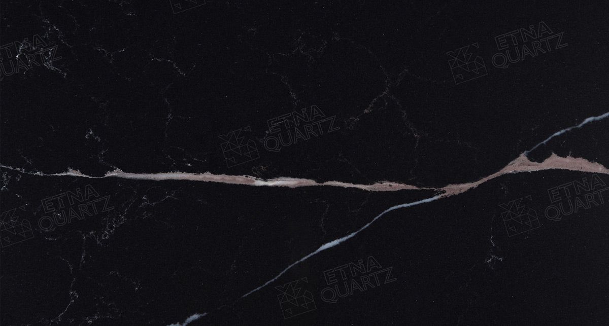 Черный искусственный камень Etna Quartz Sahara Noir EQHM 029